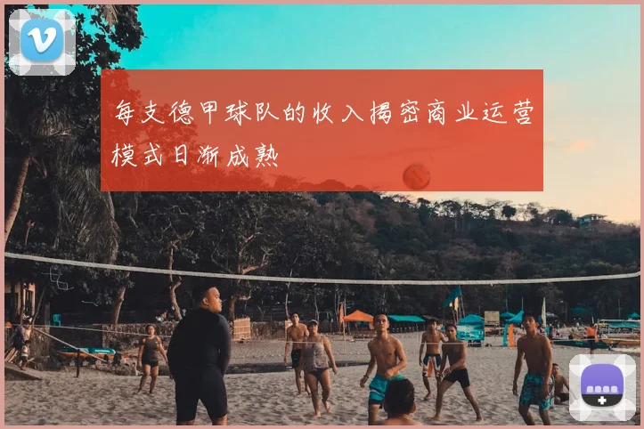 每支德甲球队的收入揭密商业运营模式日渐成熟